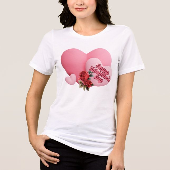 Charming Valentindagen T-Shirt-design för par T Shirt (Framsida)