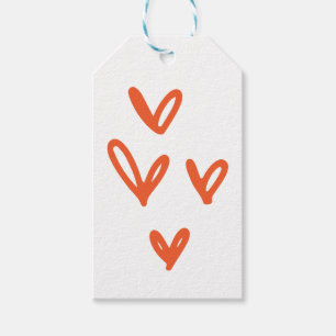 Charming Valentines Kärlek Hearts Presentetikett