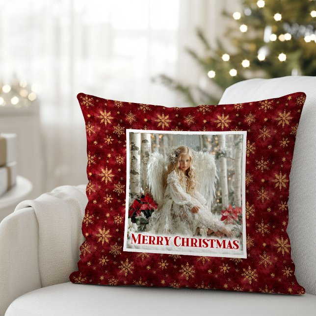 Charming Victorian Angel Red and Gold Gift Pillow Kudde (Charming Victorian Angel Red and Gold Gift Pillow)