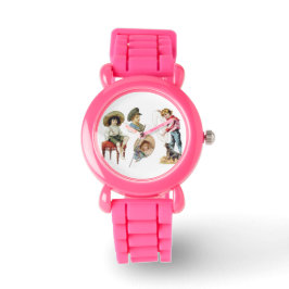 Charming Victorian Children and Hund Collage Armbandsur