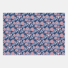 Charming Victorian-inspirerad Blue and Rosa Blommi