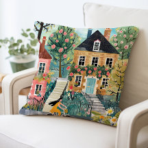 Charming Village Pillow, Mysiga landsbygden