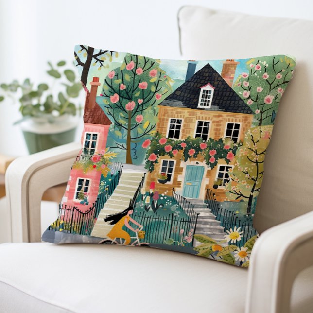 Charming Village Pillow, Mysiga landsbygden Kudde (Skapare uppladdad)