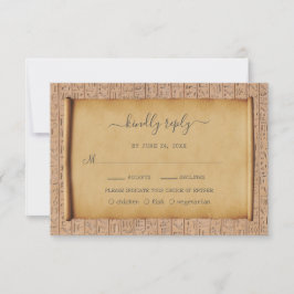 Charming Vintage Egyptian Papyrus Bröllop OSA Kort