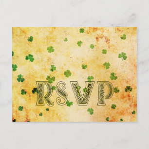 Charming vintage IRISH osa Inbjudan Vykort