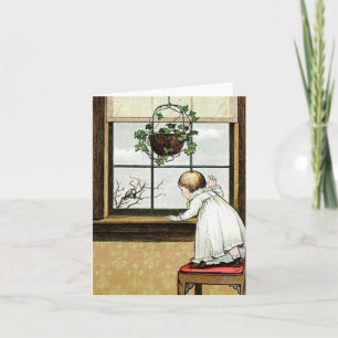 Charming Vintage Naughty Kid Notecard Kort