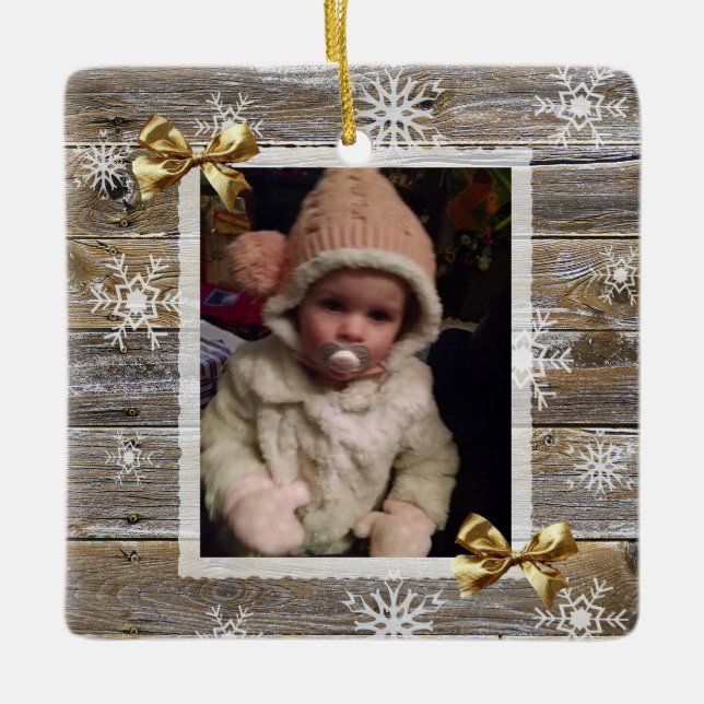 Charming Warm Helgdagars Photo Ornament (Framsida)