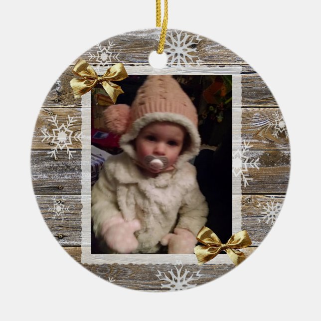 Charming Warm Helgdagars Photo Ornament (Framsidan)