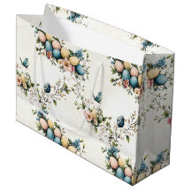 Charming Watercolor Påsk Birds & Blommigt Vår