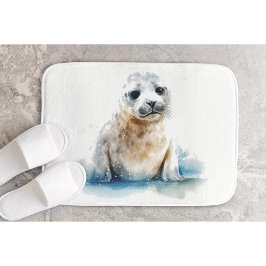 Charming Watercolor Seal Valp Badrumsmatta