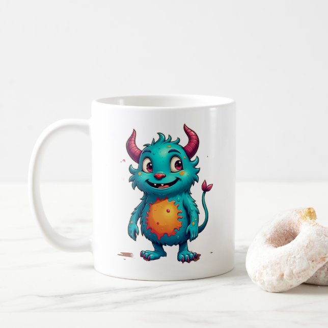 Charming Whimsical Monster Kaffemugg (Med munk)