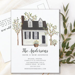 Charming White Cape House Meddelande om Flytta Vykort