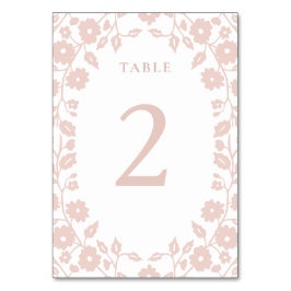 Charming  White Romantic Folc Blommigt Flowers Bordsnummer