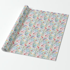 Charming Wildblomme Wrapping Papper Presentpapper