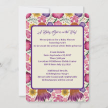 Charming Wildbloms Rosa Baby Shower