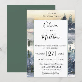 Charming Wildwood bröllopsinbjudan Inbjudningar