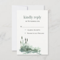 Charming Wildwood Reeds Bröllop OSA Card