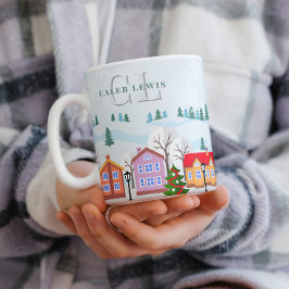 Charming Winter Village Jumbo Mugg - Family Gift