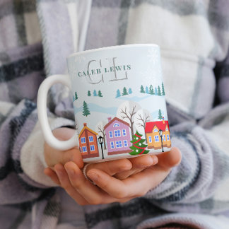 Charming Winter Village Jumbo Mugg - Family Gift