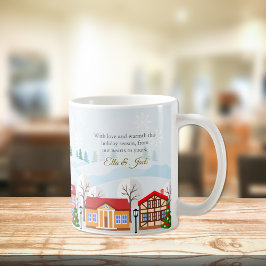 Charming Winter Village Mugg - Anpassade Gift