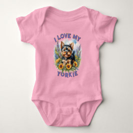 Charming Yorkie Meadow - Baby Delight T Shirt
