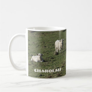 Charolaisko och kalvmugg kaffemugg