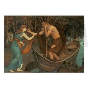 Charon och psyken hälsningskort