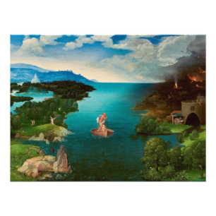 Charon som passerar floden Styx av Joachim Patinir Fototryck
