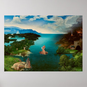 Charon som passerar floden Styx av Joachim Patinir Poster