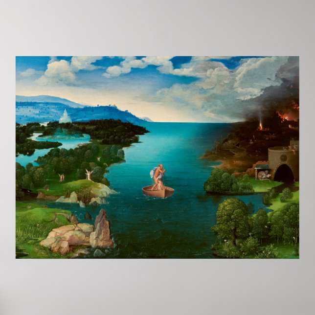 Charon som passerar floden Styx av Joachim Patinir Poster (Framsidan)