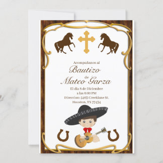 CHARRO BAUTIZO INVITATIONS INBJUDNINGAR