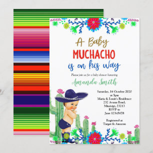 Charro mexican Boy Shower-inbjudan Inbjudningar
