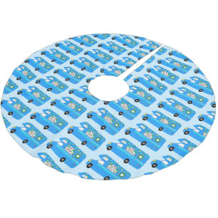 Charta på jultomten Camper RV Julafton Julgransmatta Borstad Polyester