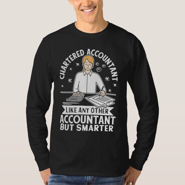 Charterad revisor som alla andra men smartare t shirt (Framsida)
