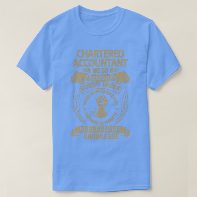 Charterad revisor Vi gör Precision-jobbpresentatio T Shirt (Design framsida)