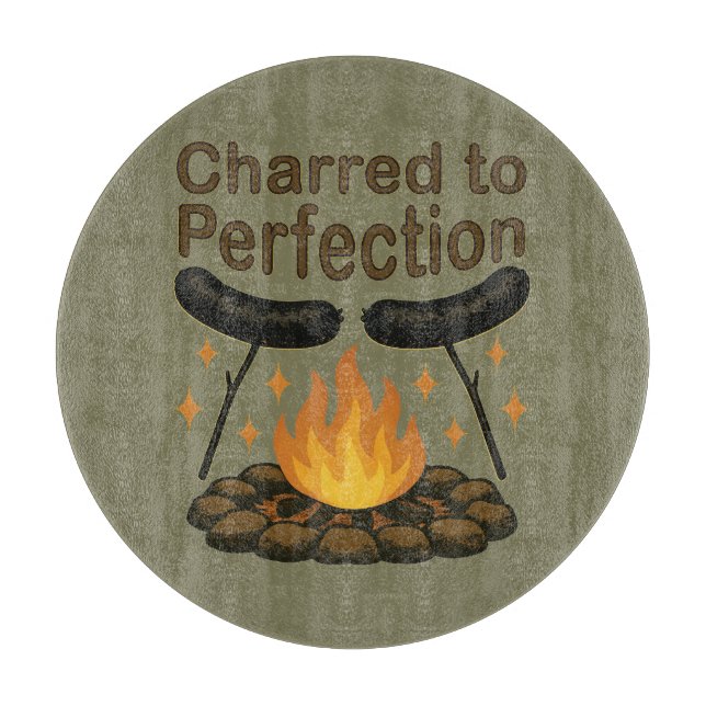 Charterad till Perfection Funny Campfire Hett Hund (Framsidan)