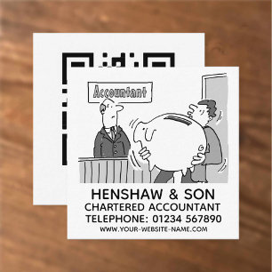 Chartered Accountant Promotional Fyrkantigt Visitkort