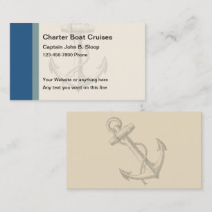 Charterfartygvisitkortar Visitkort