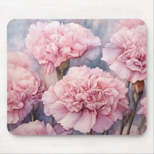 Chartering av Rosa Carnation Watercolor Art Musmatta