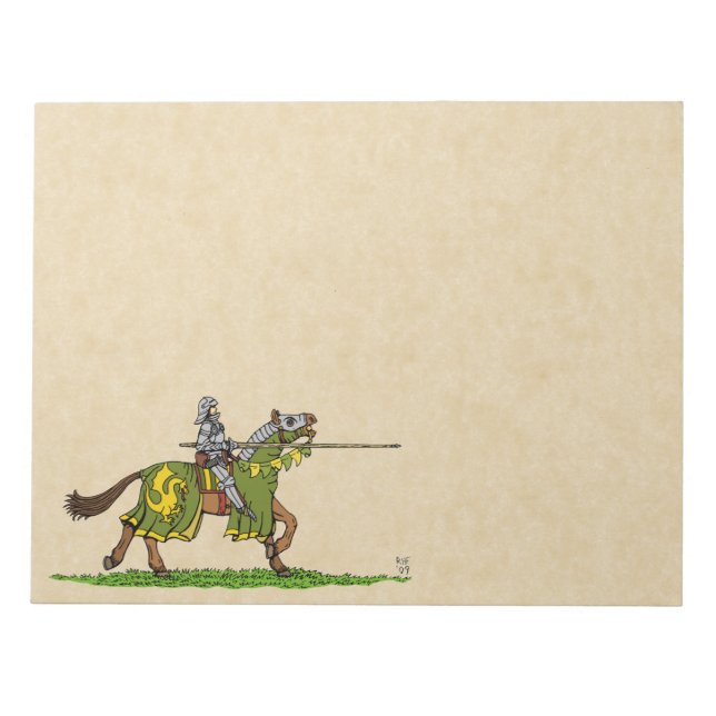 Charting Medieval Knight Anteckningsblock (Framsida)