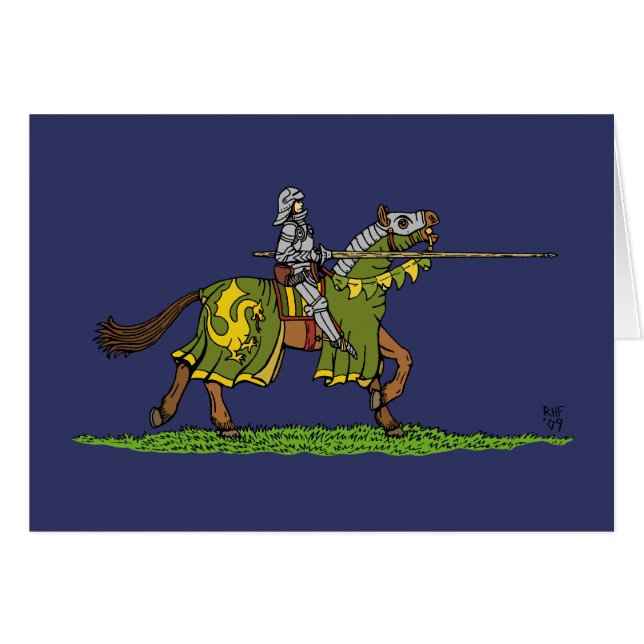 Charting Medieval Knight Hälsningskort (Framsidan Horizontal)