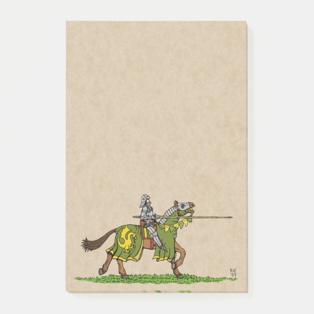 Charting Medieval Knight Post-it Block (Framsida)