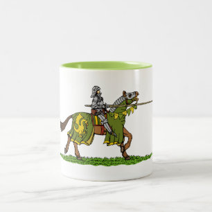 Charting Medieval Knight Två-Tonad Mugg