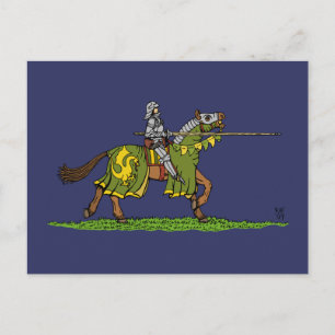Charting Medieval Knight Vykort