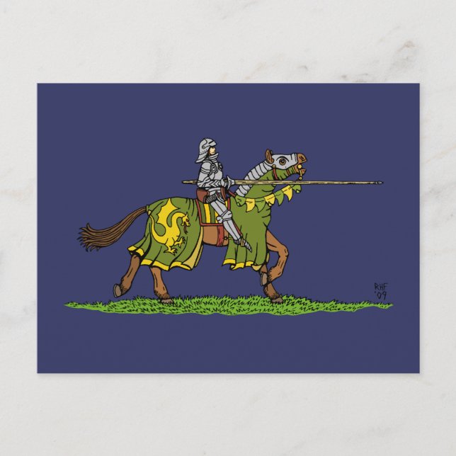 Charting Medieval Knight Vykort (Framsida)