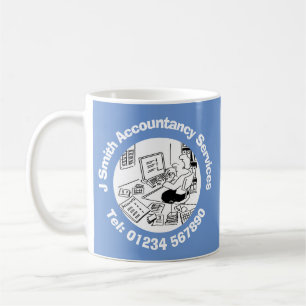 Charträttade revisorer och redovisningar. kaffemugg