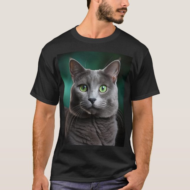 Chartreaux-ras av katt t shirt (Framsida)