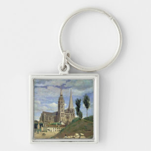 Chartres domkyrka, 1830 fyrkantig silverfärgad nyckelring