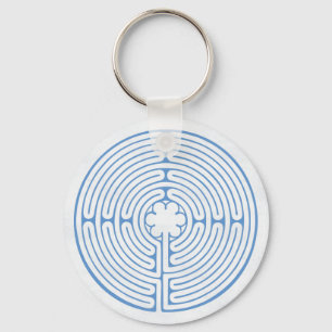 Chartres Labyrint Blue Nyckelring