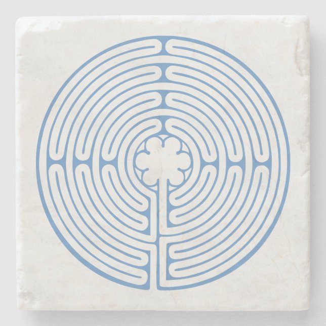 Chartres Labyrint Blue Stenunderlägg (Framsidan)